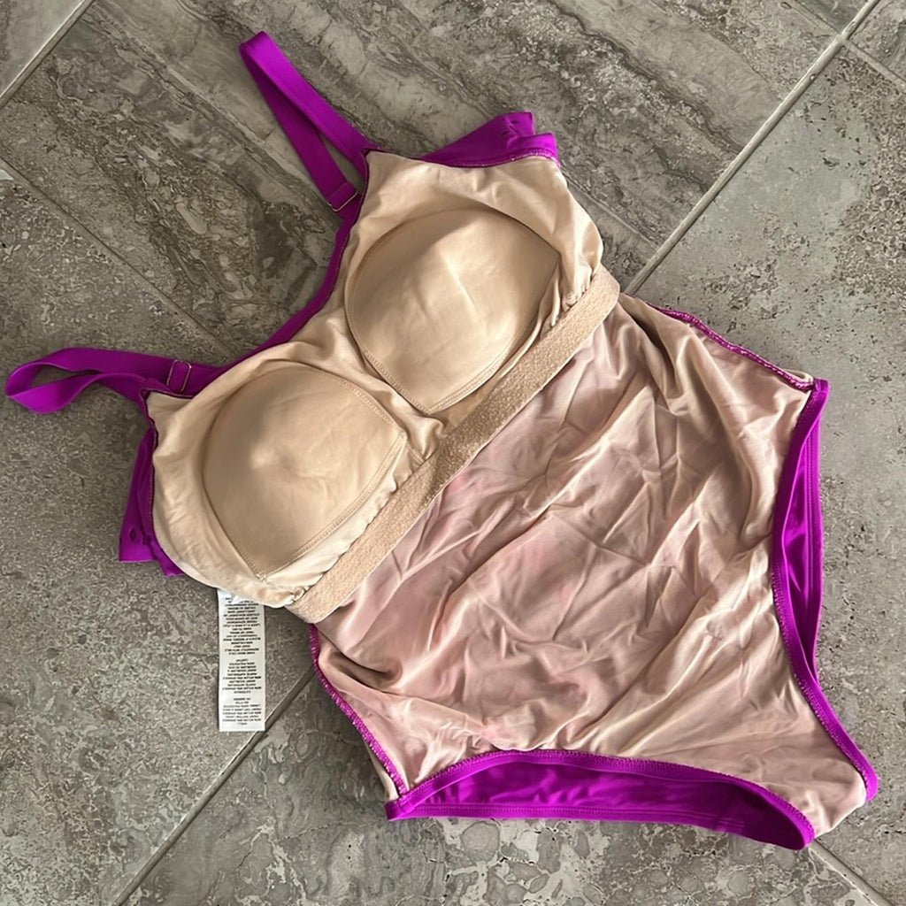 AVA & VIV One Piece Swimsuit, Pink Fuchsia Size 16W