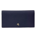 Lauren Ralph Lauren Crosshatch Leather Slim Wallet in Refined Navy, NWT