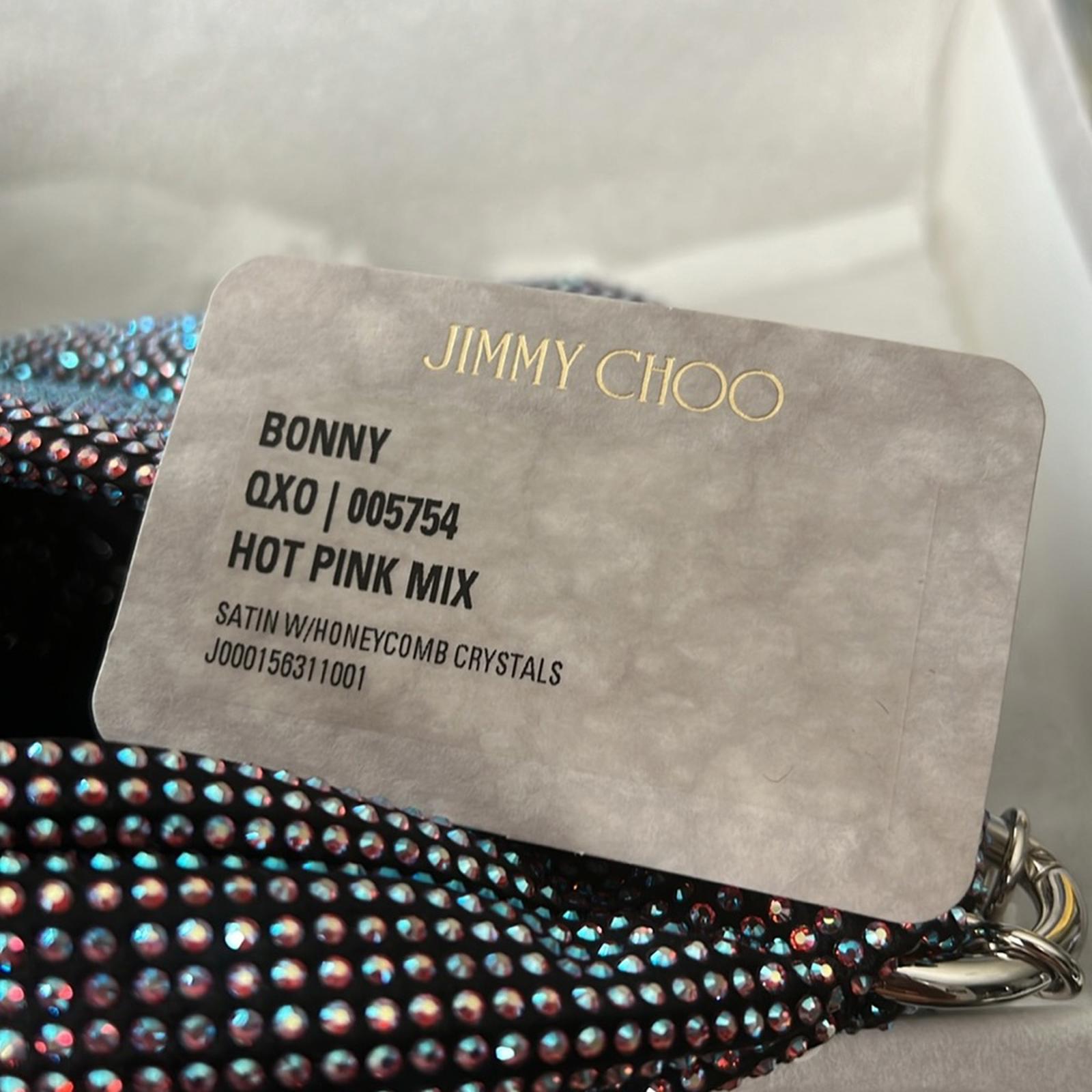 NEW Jimmy Choo Bonny All-Over Crystal Mini Top Handle Bag, New w/Tag in Box