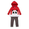 Nannette 2-Pc Red Panda Bear Faux Fur Matching Hoodie & Pants Size 3-6Mos NWT