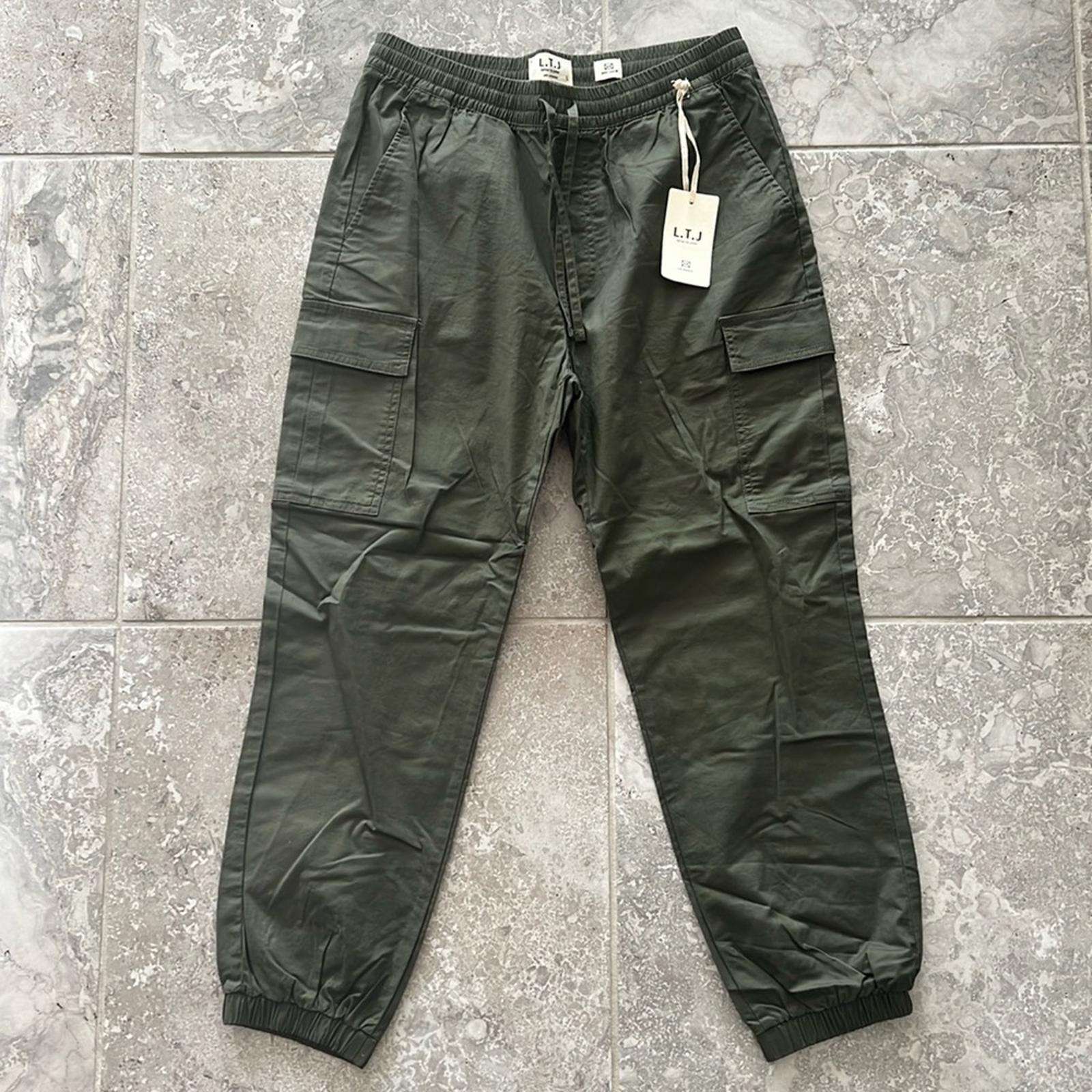 L.T.J Letter to Juliet Cargo Joggers in Olive, Size L New w/Tag