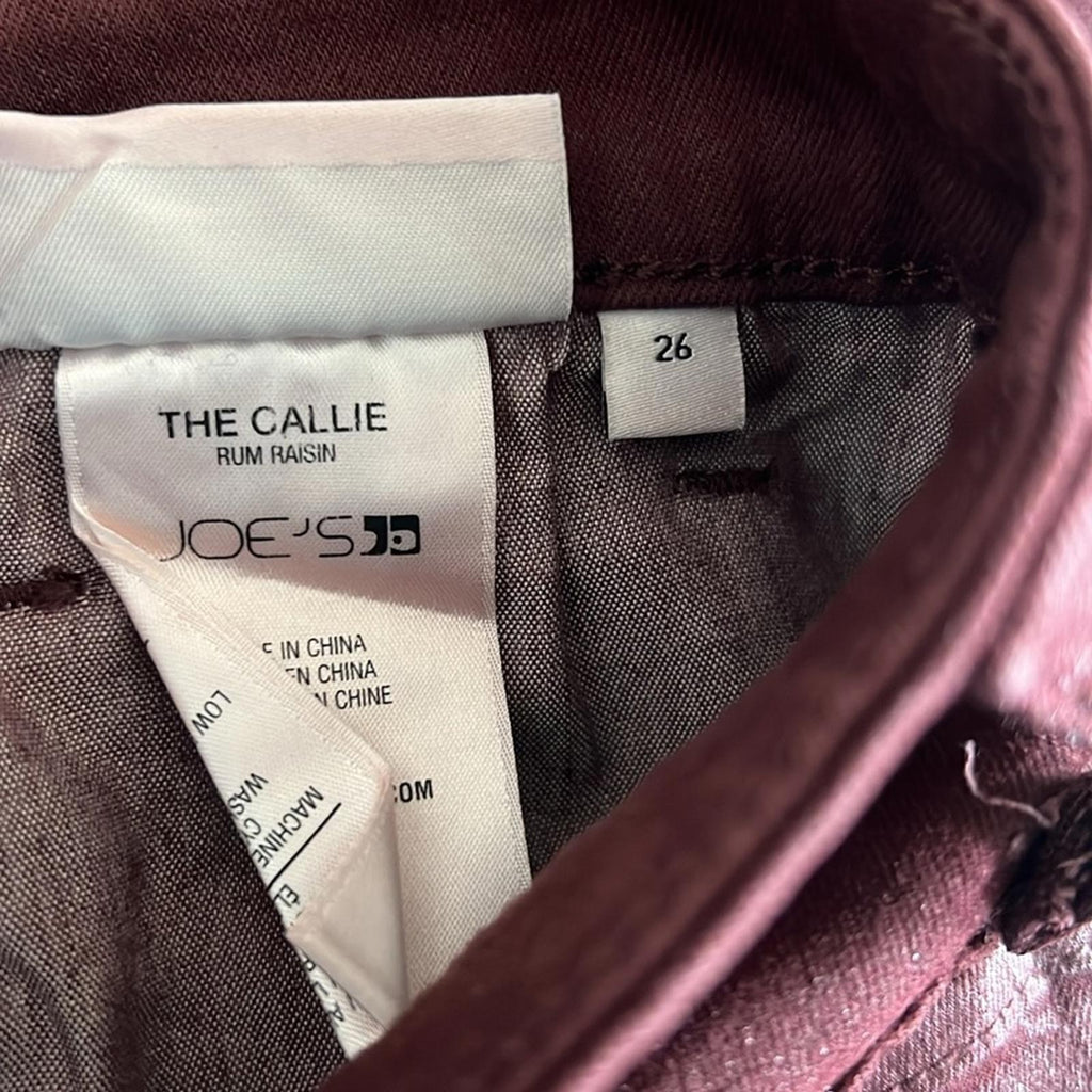 Joe’s Jeans The Callie Red Coated High-Rise Bootcut Jeans, Size 26 NEW $198