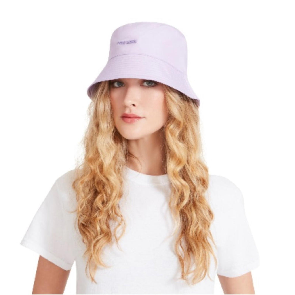 NWT Steve Madden Solid Satin-Lined Nylon Bucket Hat, Lilac Purple New w/Tag $36