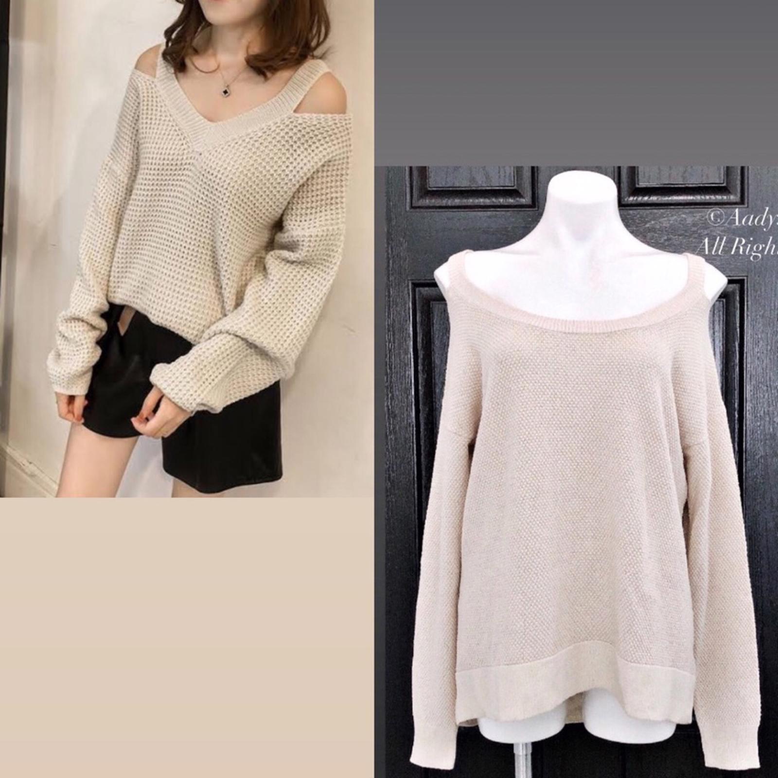Michael Kors Waffle Knit Sweater, Knit Cut-Out Pullover Size L
