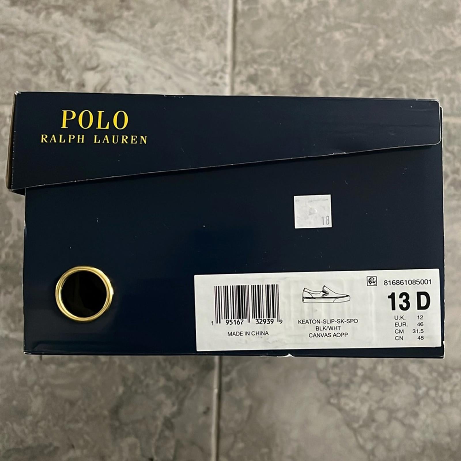 Polo Ralph Lauren Kaeton Allover Pony Slip-On Sneakers, US13 EU46 New in Box