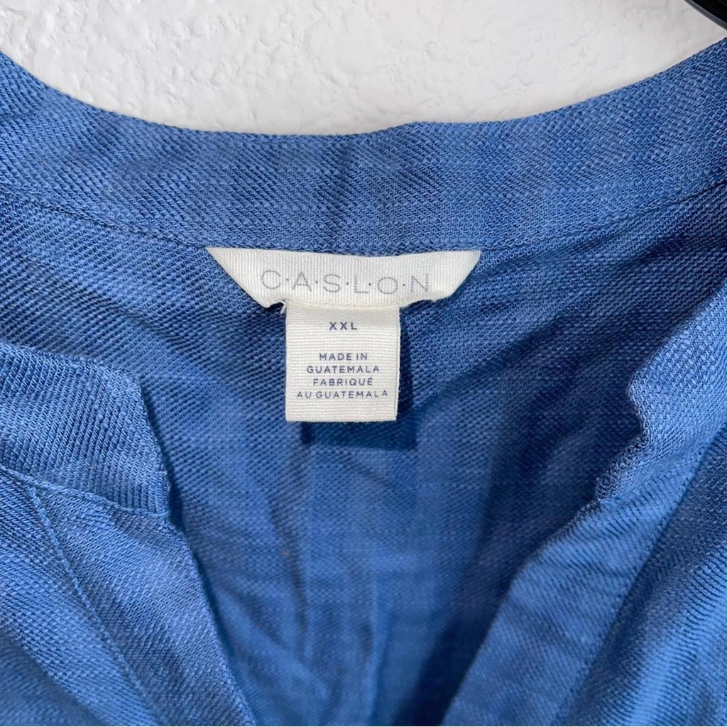 Caslon Pocket Front Drop Waist Dress in Blue Moonlight, Size XXL NEW w/o Tag