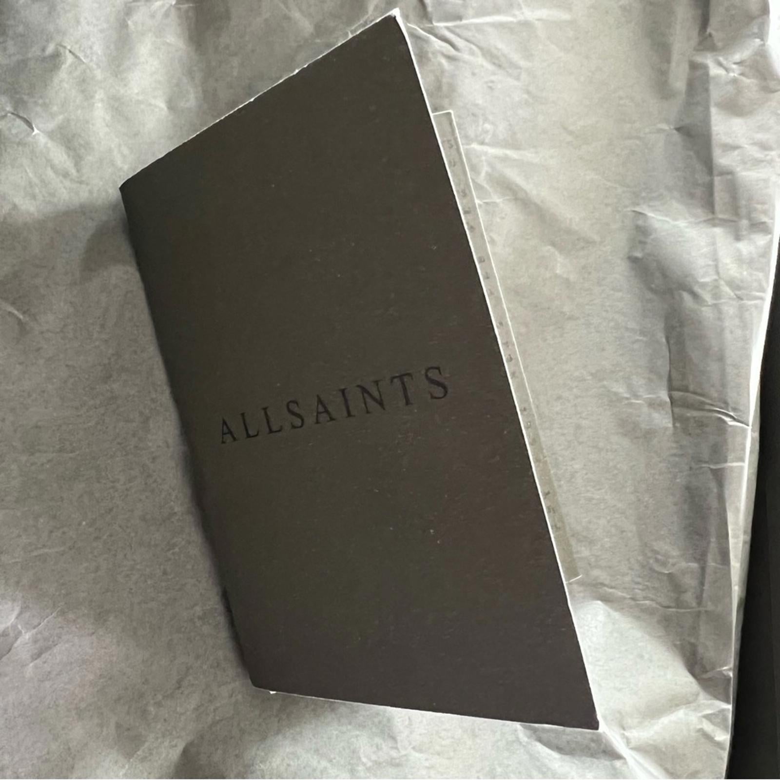 AllSaints Lola Studded Apron Toe Loafers, Pewter Size EU41 (Sold Out) New in Box