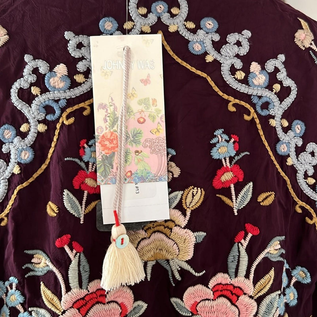 Johnny Was Carmen Button-Up Blouse in Jam, Size L, New w/Tag