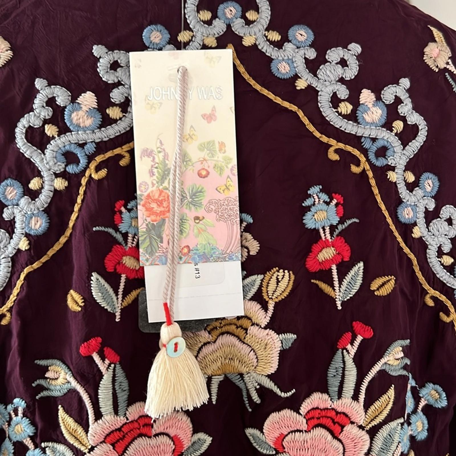 Johnny Was Carmen Button-Up Blouse in Jam, Size L, New w/Tag