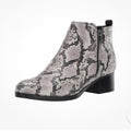 Clarks Mila Sky Grey Snake Leather Ankle Boots, NEW, Size UK 3, US 5½