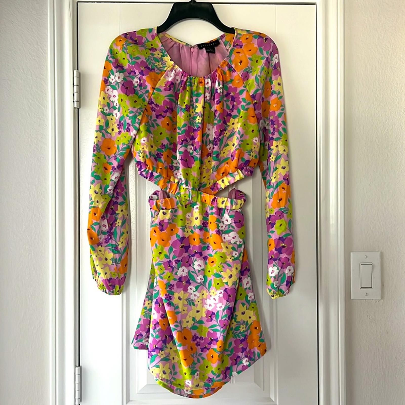 Sanctuary Blouson Sleeve Floral Cut-Out Dress, NWT, Size S, Retail $129