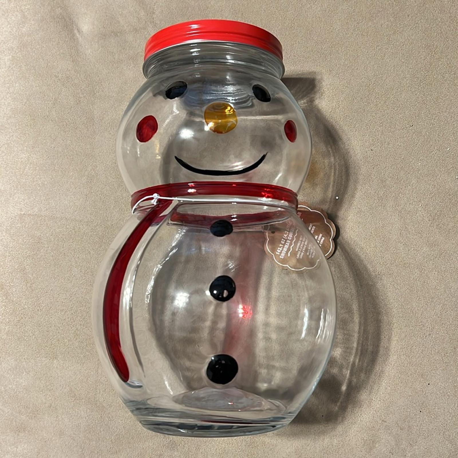 Sleigh Bell Bistro Winter Sweets Snowman Cookie Jar 4.2L (143.1 Oz.) New w/Tag