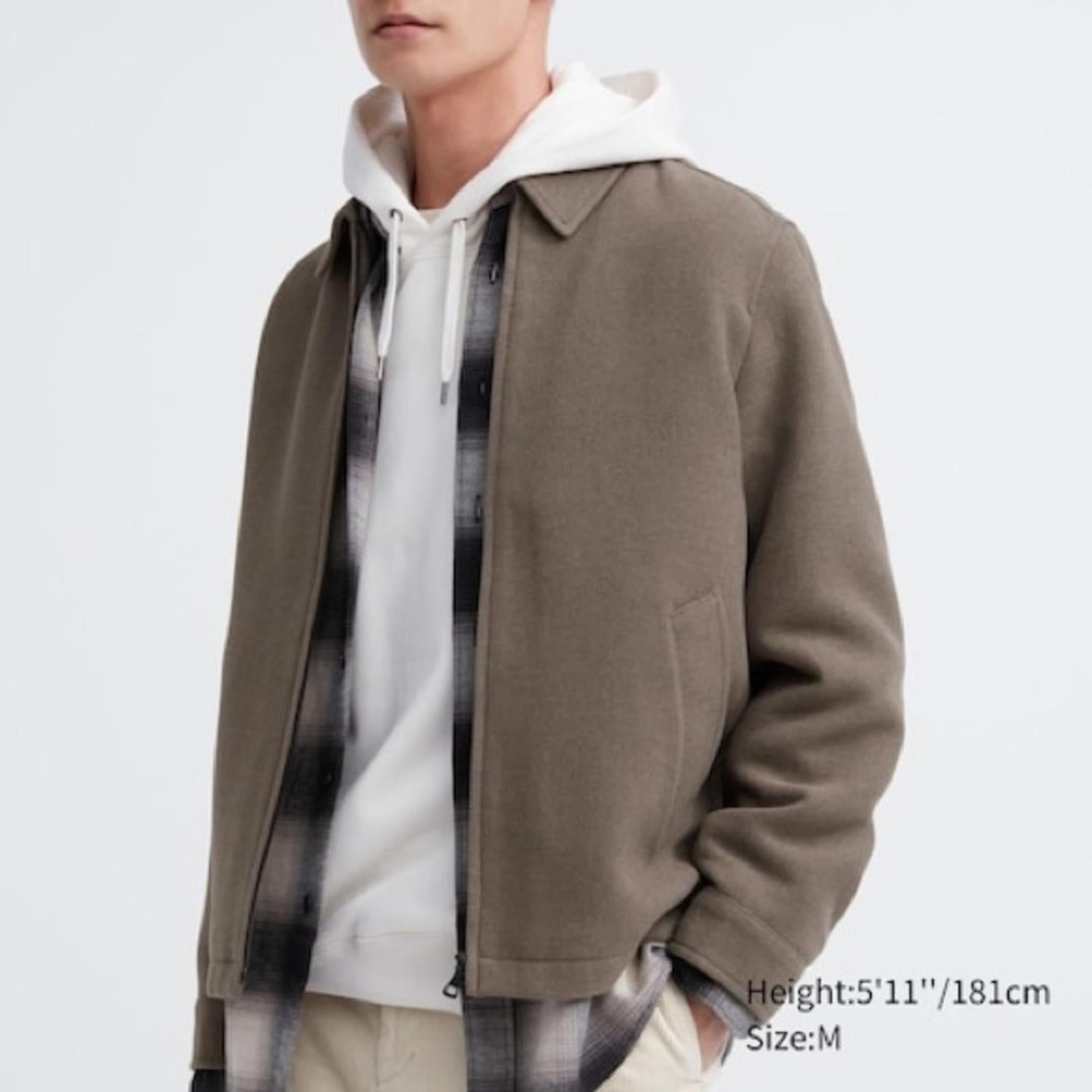 Uniqlo DARK GREY Single Collar Short Blouson (Herringbone), Size S NWT SOLD OUT