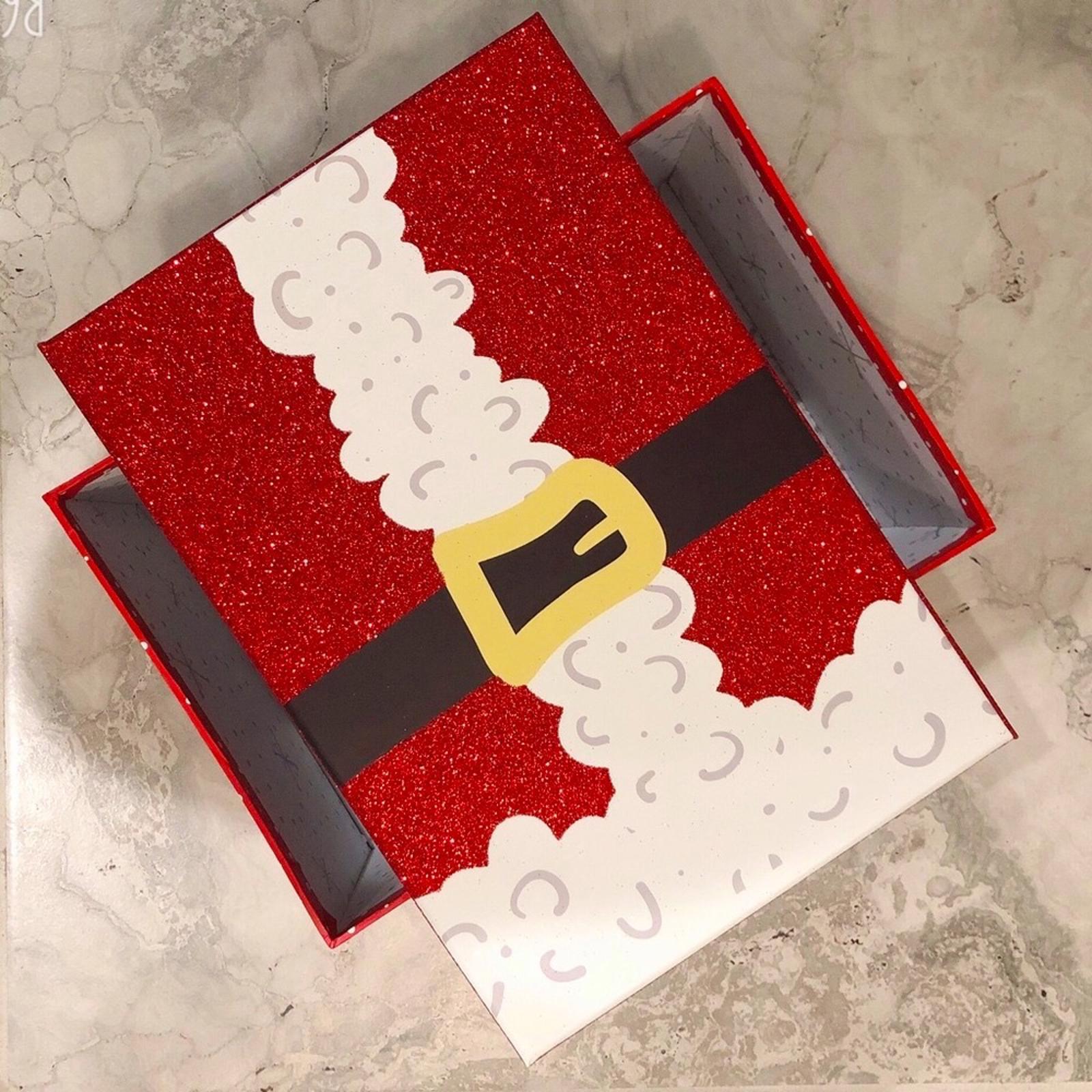Gift Box Storage Holiday Christmas Santa Snowflake Large Size 11”X7.25”X5.25”