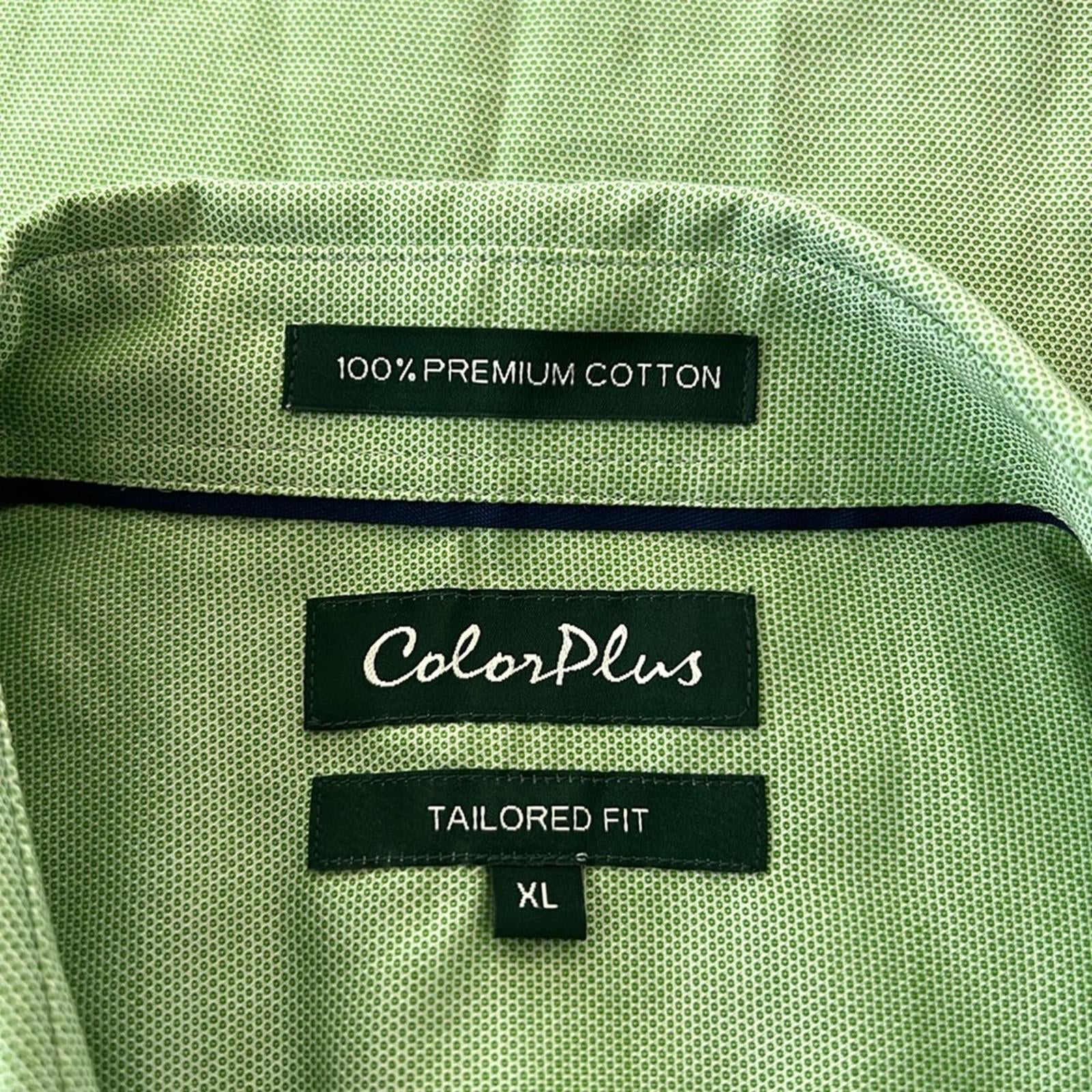 Color Plus Men’s Dress Shirt, Green Size XL EXCELLENT!