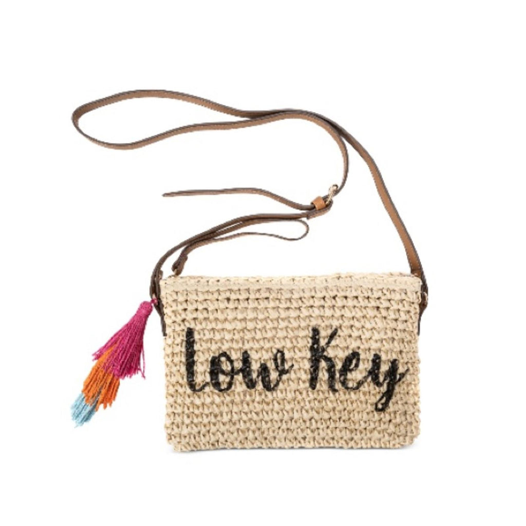 INC Straw Crossbody, Natural Straw One Size, New w/Tag