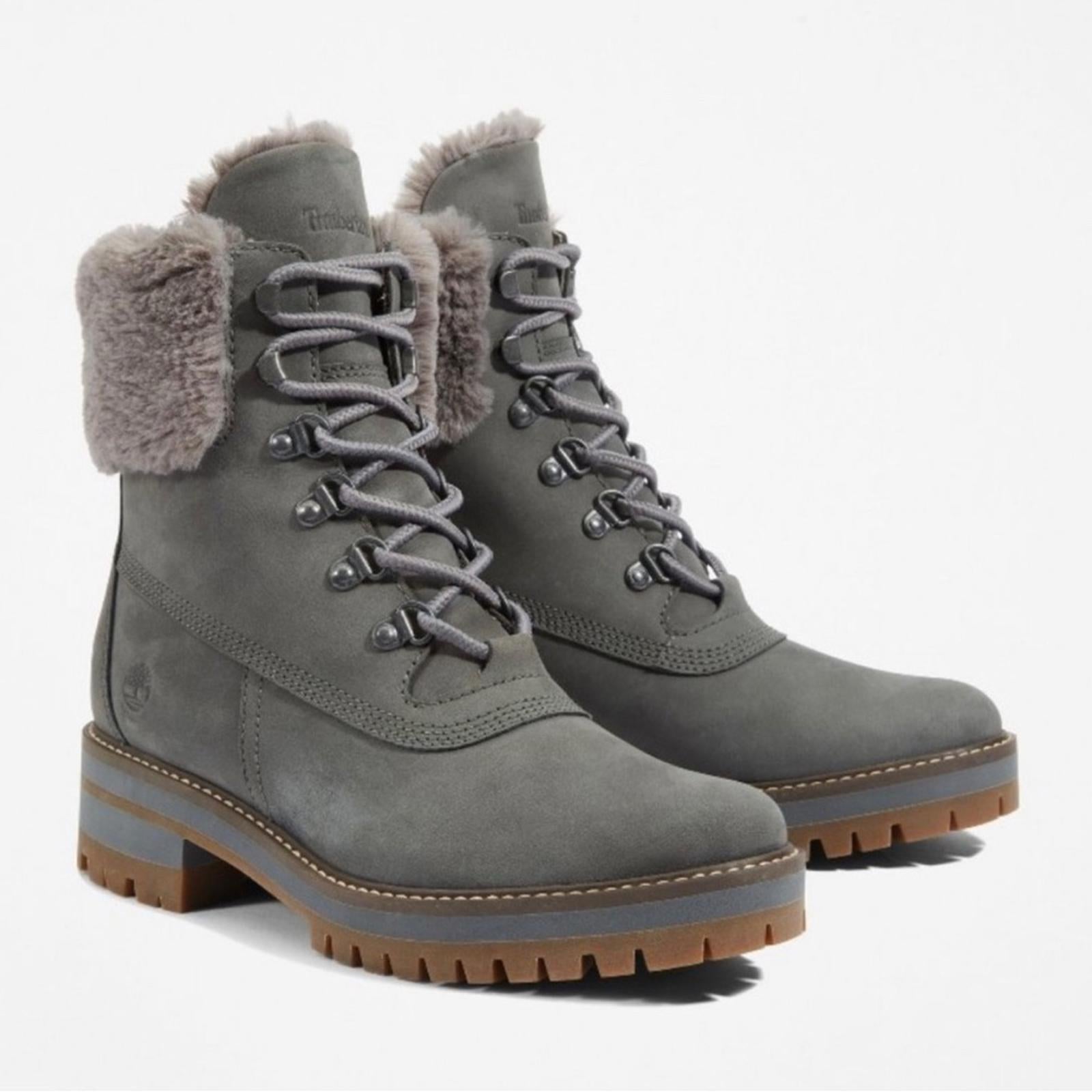 Timberland Courmayeur Valley Waterproof 6” Boots in Med Grey, Size 8 NEW in Box