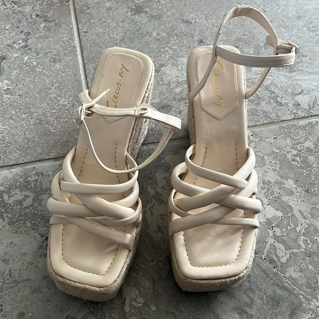 Circus NY Sam Edelman Irene Strappy Wedge Sandals, Size 9 NEW w/o Box