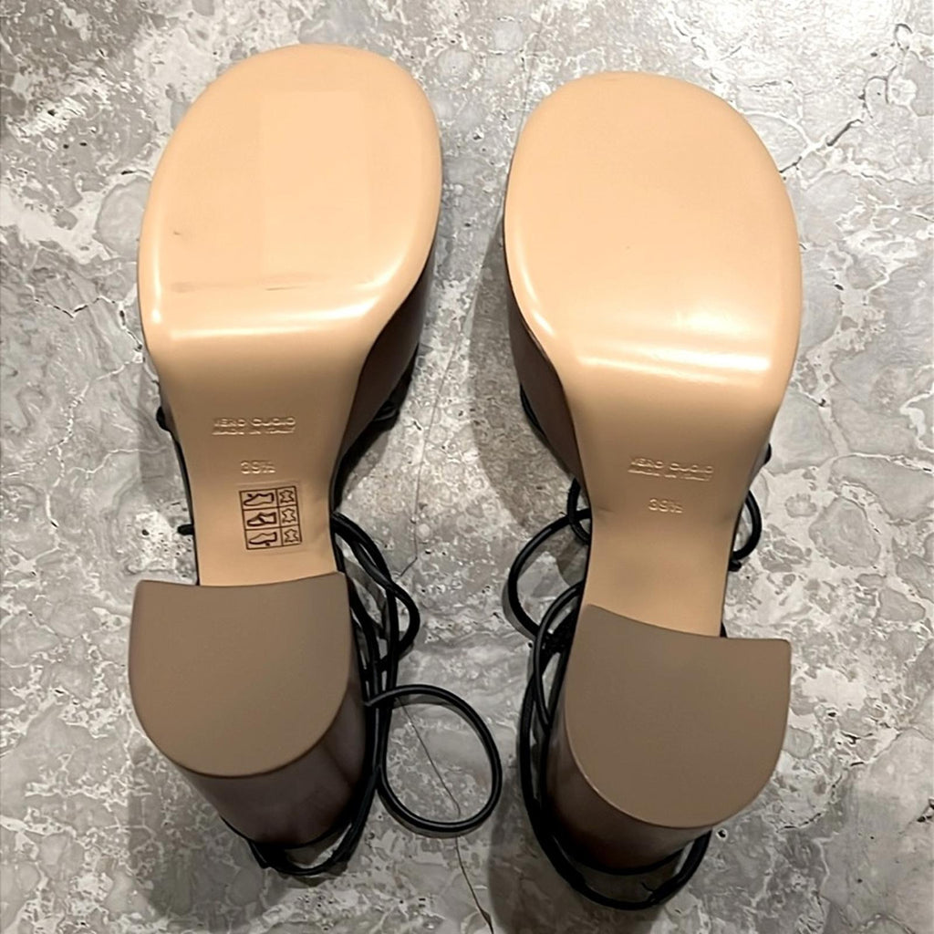 Gia Borghini X RHW Rosie Strappy Platform Sandals