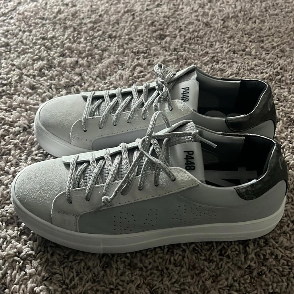 P448 Thea Low Top Leather Lace-Up Platform Sneakers Size 40(9/9.5) NEW w/o Box