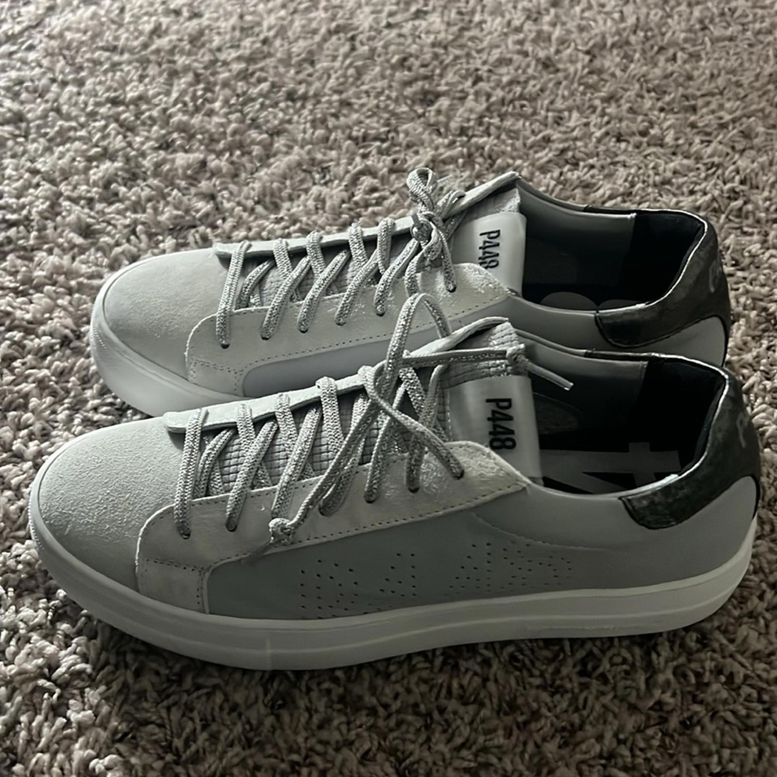 P448 Thea Low Top Leather Lace-Up Platform Sneakers Size 40(9/9.5) NEW w/o Box