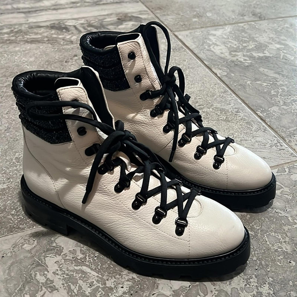 Jimmy Choo White Eshe Boots a Limited Edition, NWT, Size 39.5 Retail $1,625