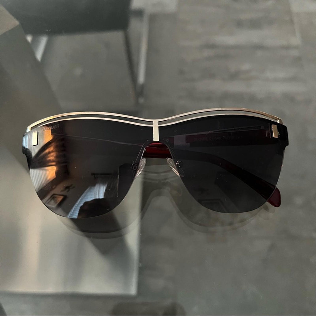 BALMAIN Sunglasses with Red Frames 70MM + Case New w/Tag