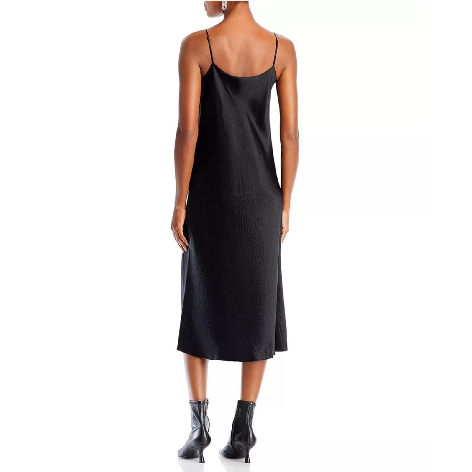 VINCE Satin Slip Dress in Black, Size S New w/Tag Retail $325