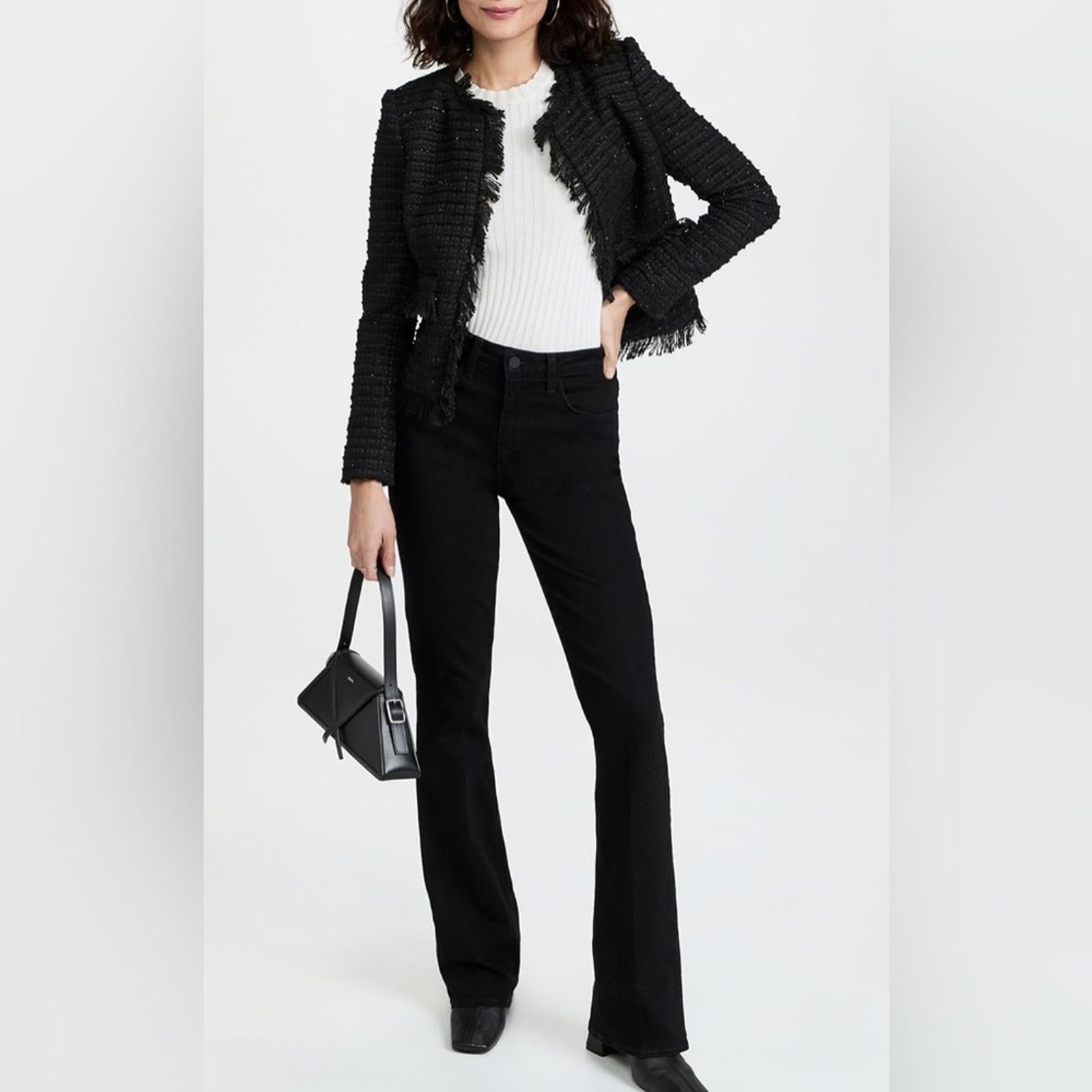 L'Agence Angelina Fringe Trim Blazer, NWT, Size 4