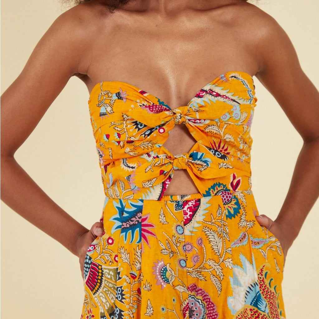 Charina Sarte Talaia Ribbon Strapless Jumpsuit, Size L New w/Tag Retail $388