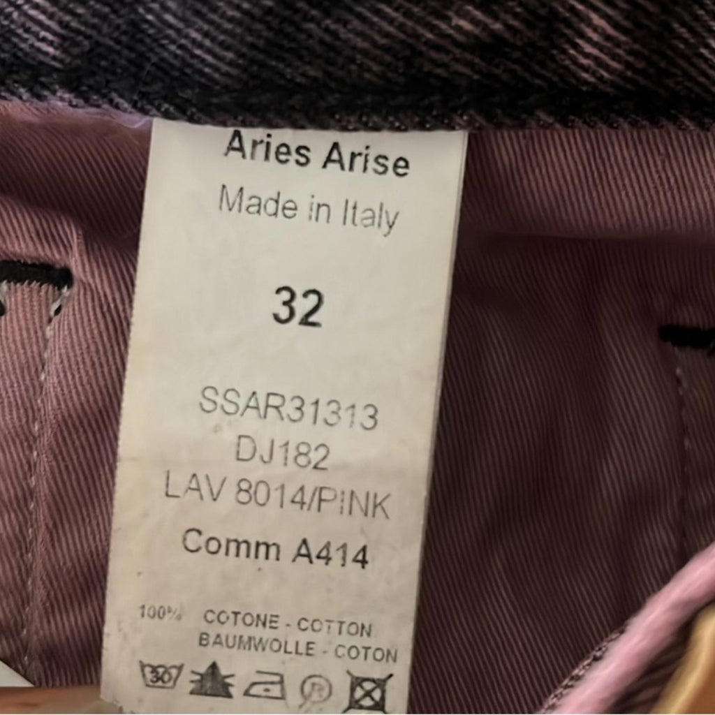 ARIES Acid Wash Batten Jeans in Rose-Pink, NEW, Size 32