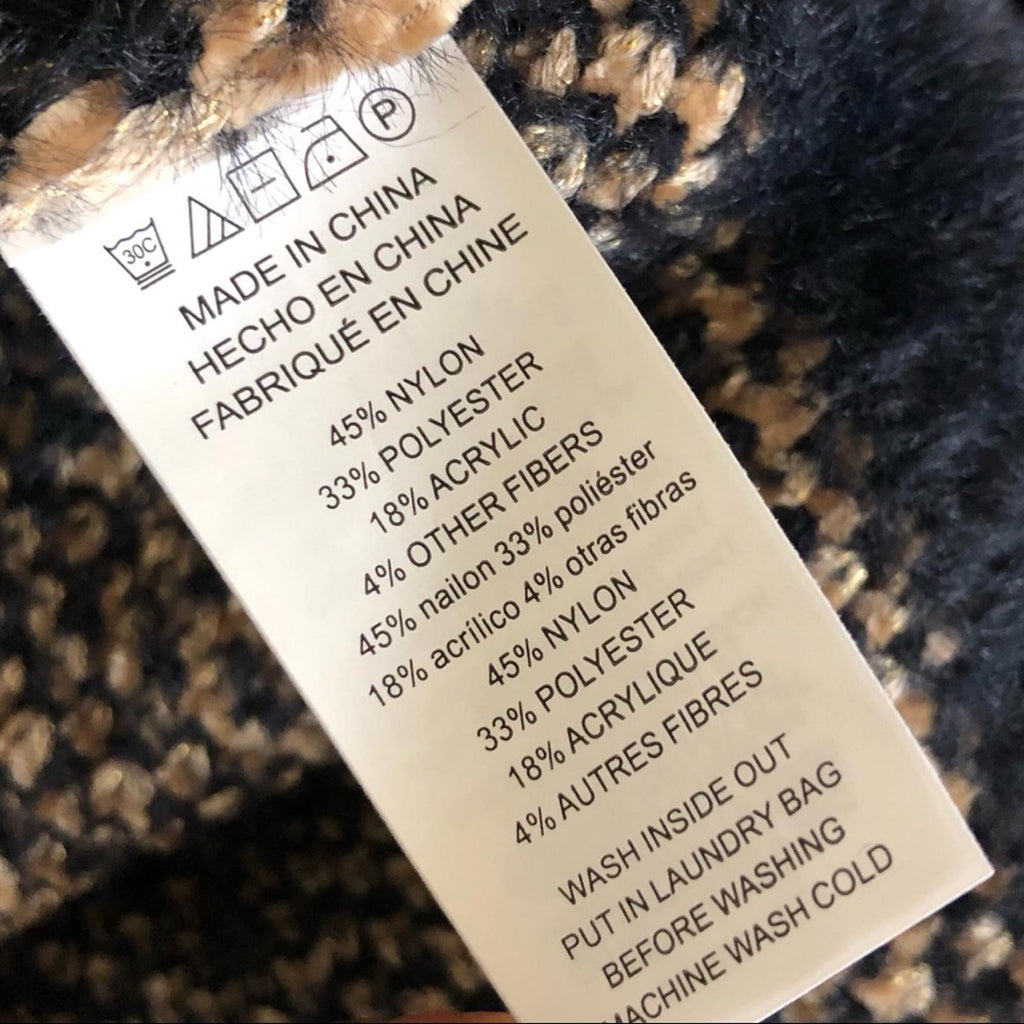 Michael Kors Crewneck Soft Dark Camel Sweater Fur Velour-Blend Size XXL NWT $155