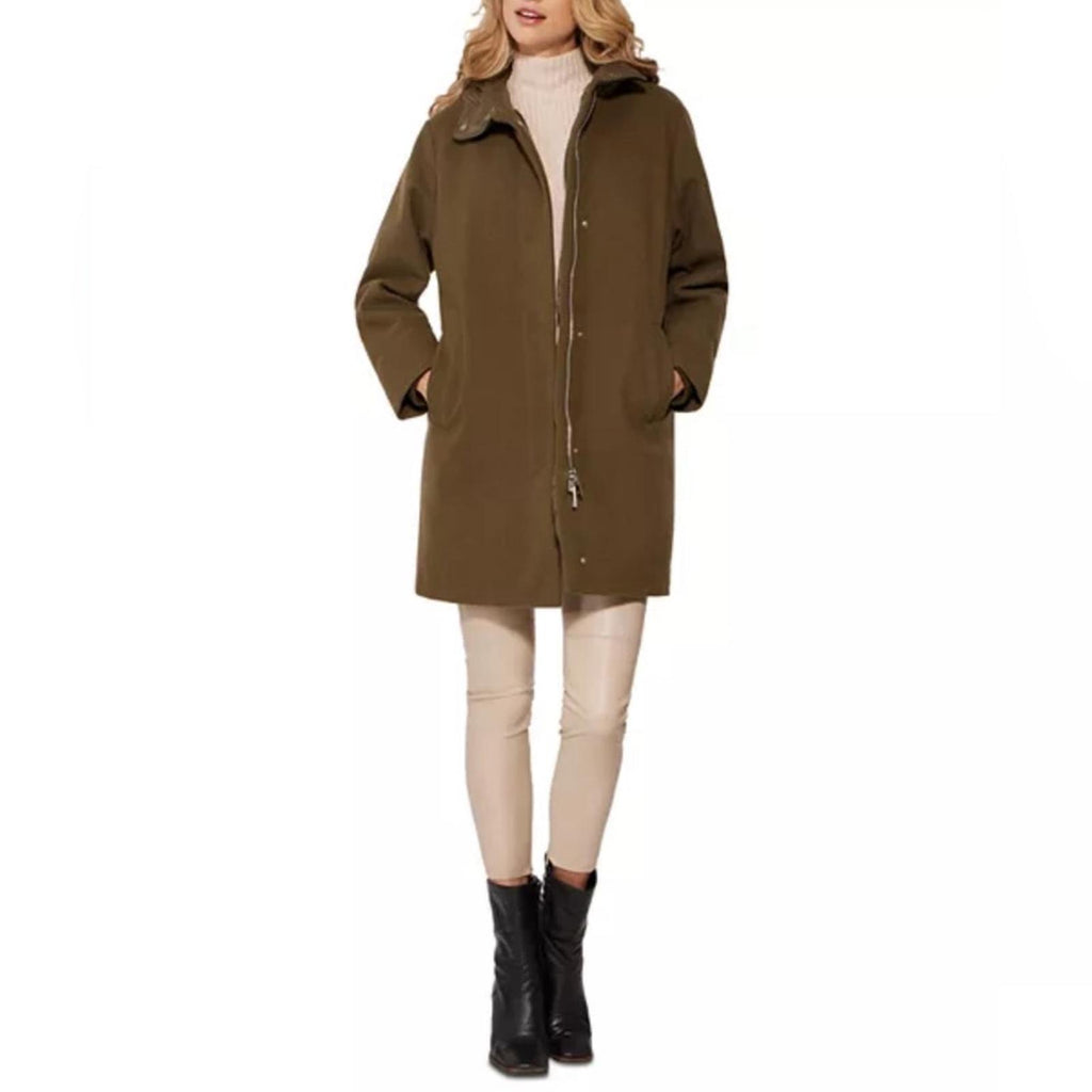 Norwegian Wool Cashmere Wool Hooded Down Parka, No Belt, Size M NWT $1,695