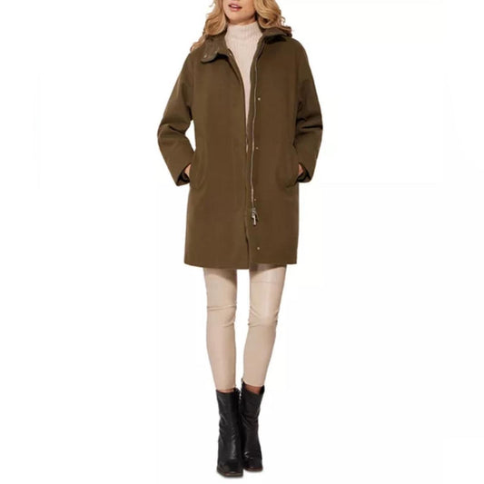 Norwegian Wool Cashmere Wool Hooded Down Parka, No Belt, Size M NWT $1,695
