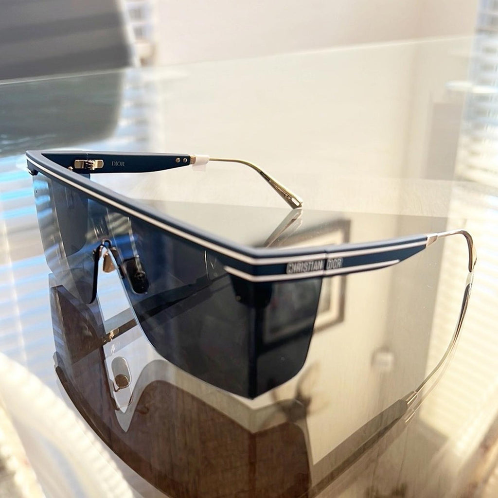 Dior Unisex Sunglasses Matte Navy Blue DIORCLUBM1U31B7 w/Case & Wipe NEW