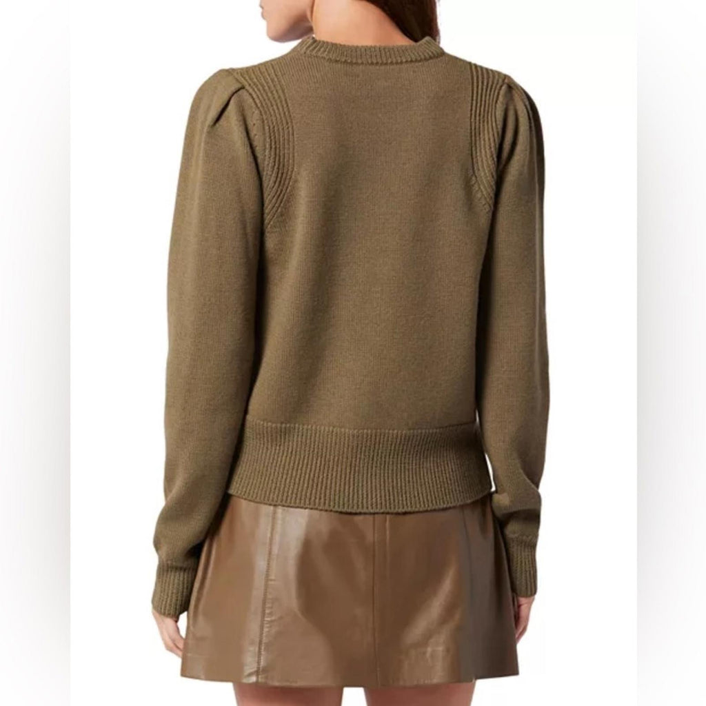 Joie Iena Pointelle Knit Sweater in Stone Grey, Size XS NEW w/Tag $328