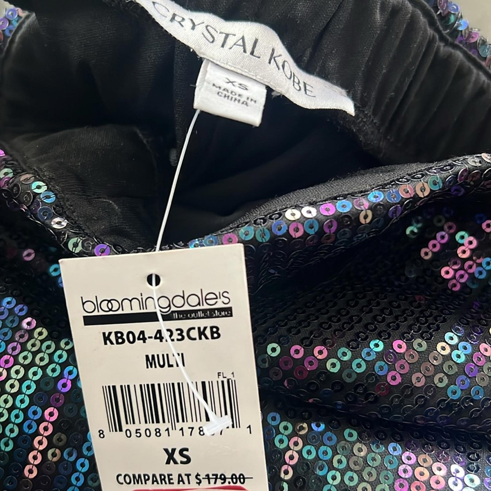 Crystal Kobe Stretch Sequin Pants, Size XS New with Tag Retail $179