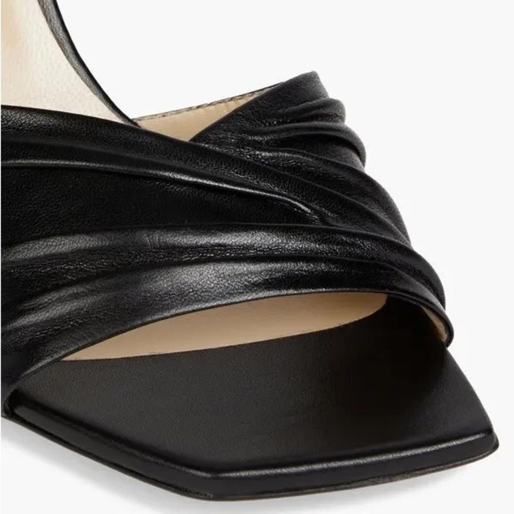 Jimmy Choo Basil Ankle Strap High Heel Black Sandals, Size 35 NEW in Box+DustBag