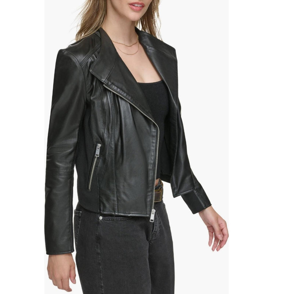 Andrew Marc Minowa Genuine LEATHER Jacket in Black, Size XL New w/Tag