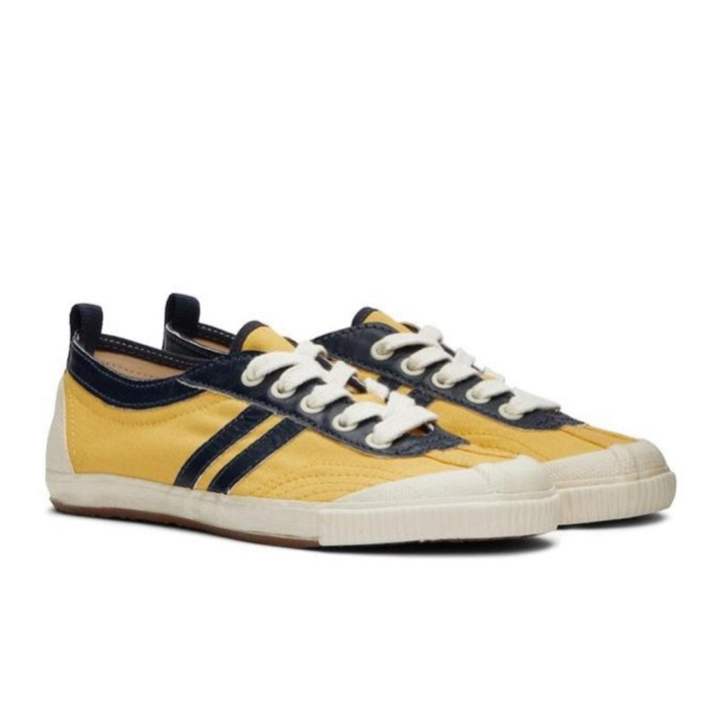 RE/DONE 90s Low-Top Sneakers, Yellow & Navy Size 41 New in Box Retail $250