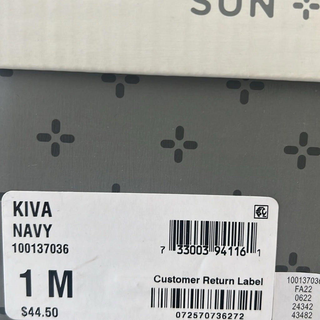 Sun+Stone Little Boys Kiva Lace Up Core Sneakers in Navy Blue Size 1 New in Box