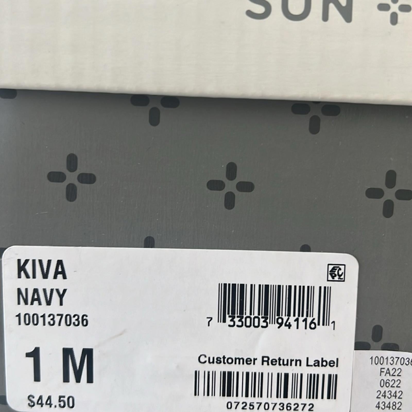 Sun+Stone Little Boys Kiva Lace Up Core Sneakers in Navy Blue Size 1 New in Box