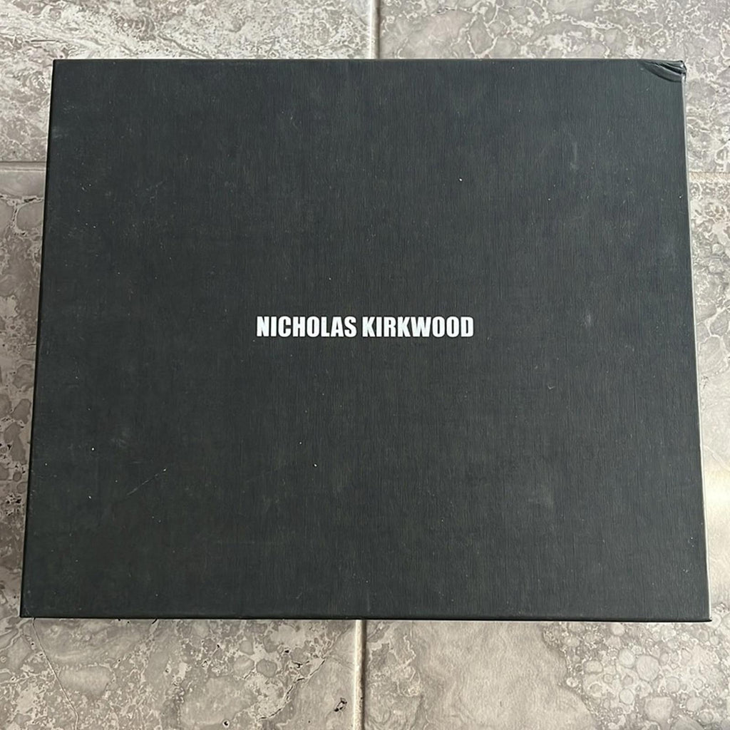 Nicholas Kirkwood Annabel High Heel Sandals, Hazel Suede Size 38.5 New +DustBag