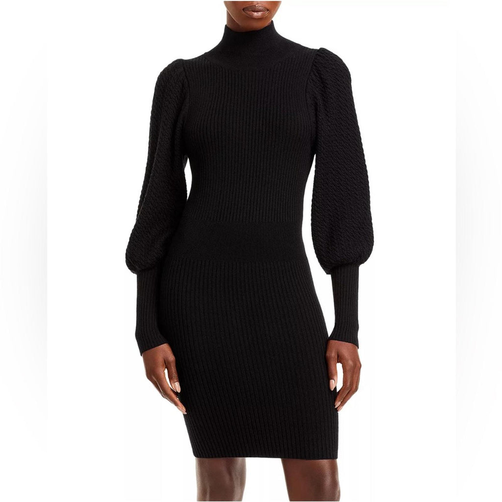 Alice+Olivia Revolve* Caleb Puff Sleeve Bodycon Sweater Dress, Size S New w/Tag