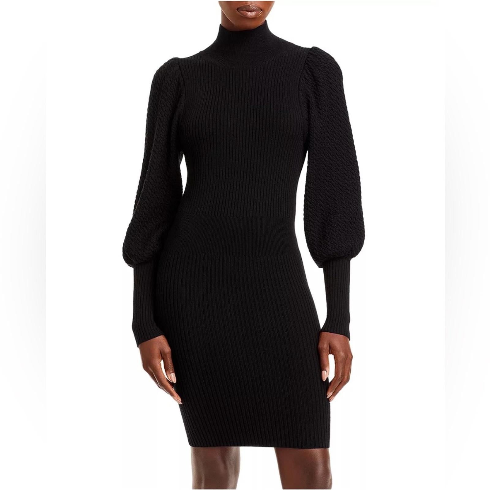 Alice+Olivia Revolve* Caleb Puff Sleeve Bodycon Sweater Dress, Size S New w/Tag