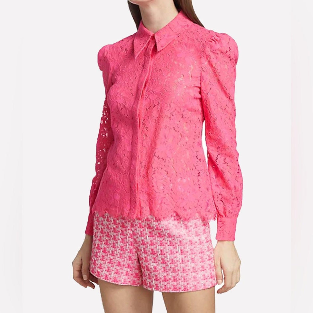 New L’Agence Jenica Lace Blouse, Pink Size XS New w/Tag