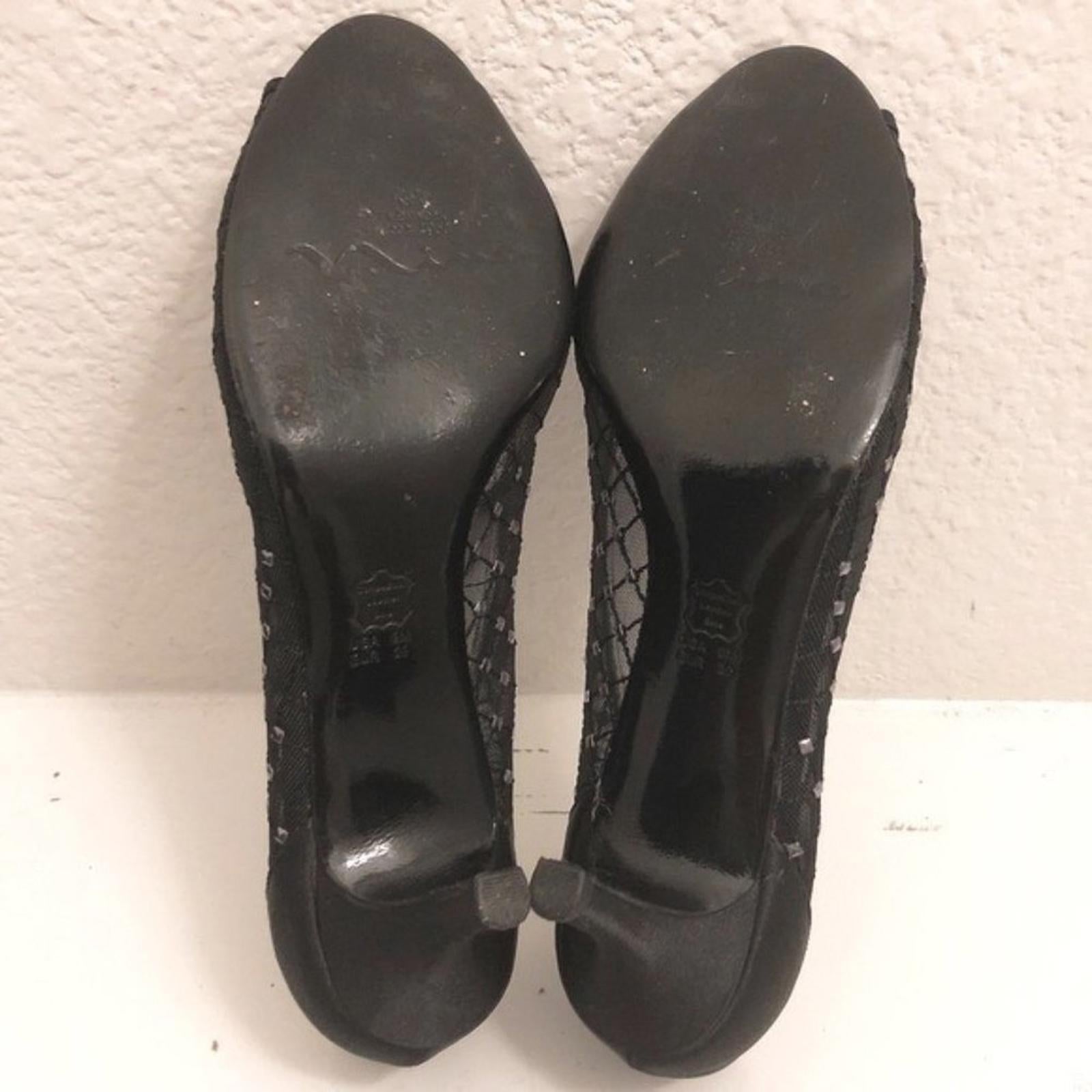 Nina Fabric Embellished Peep Toe Classic Pumps Size 9M , Retail $89