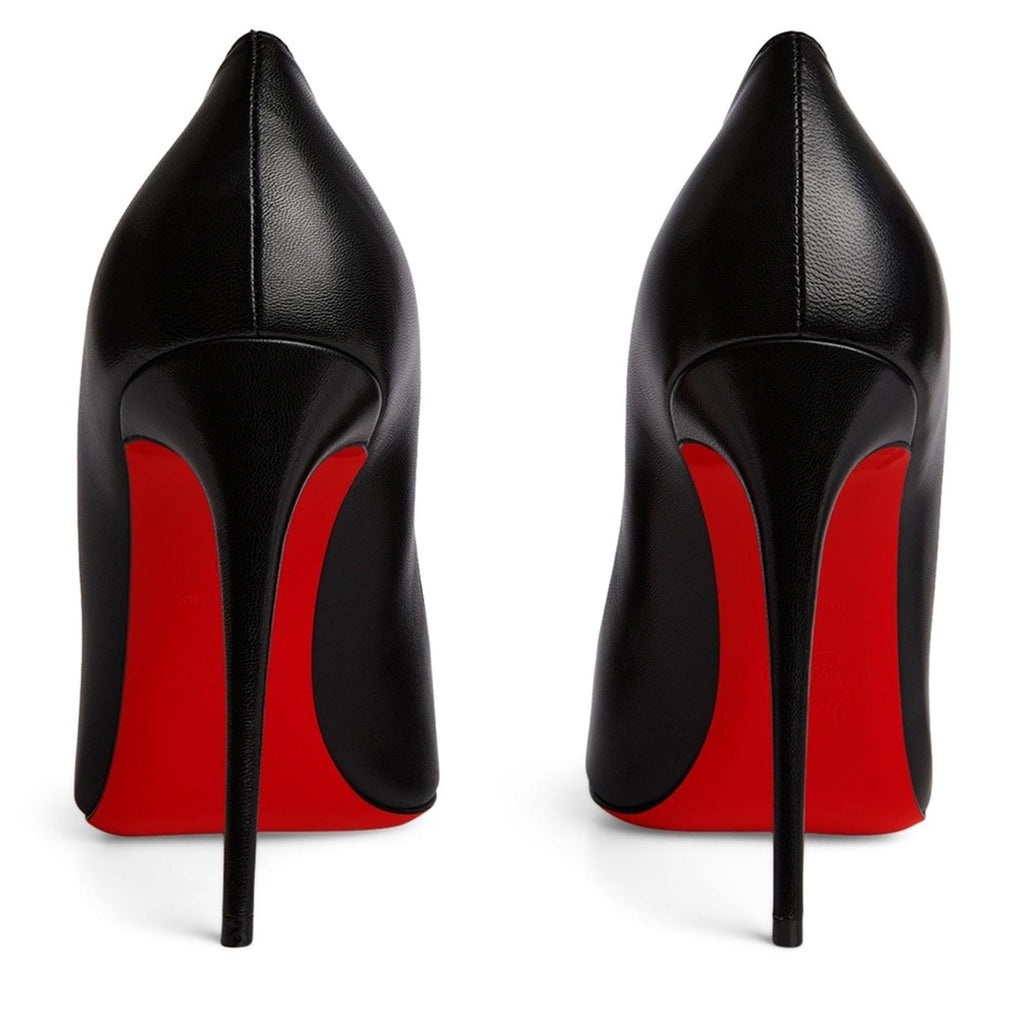 Christian Louboutin Kate 100 Leather Courts in Black, Size 42 NEW + DustBags