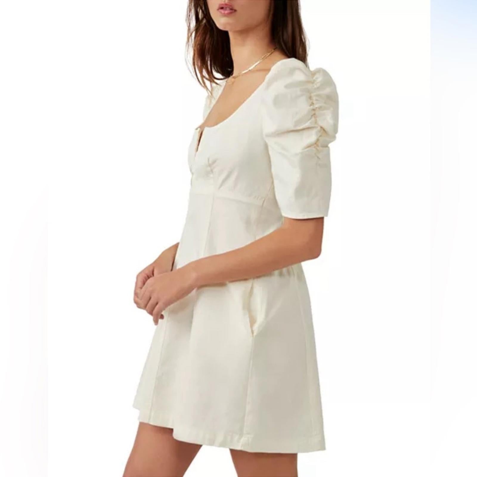 Free People Cotton Cheyenne Denim Mini Dress, Size XL New w/Tag