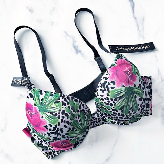 Catherine Malandrino Push Up Bra, Size 34C, Style BR3-CM045 New w/Tag Retail $48
